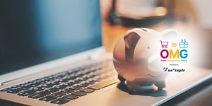 A piggy bank sits on a laptop next to the Order Management Gurus logo.